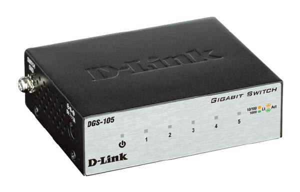 D-Link 5-Port Gigabit Unmanaged Desktop Switch with 5 RJ45 Ports