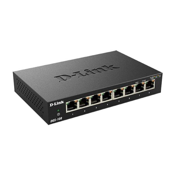 D-Link 8-Port Gigabit Unmanaged Desktop Switch with 8 RJ45 Ports