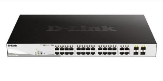 D-Link 28-Port Gigabit Smart Managed PoE Switch with 24 PoE and 4 GbE/SFP Combo Ports - Network...