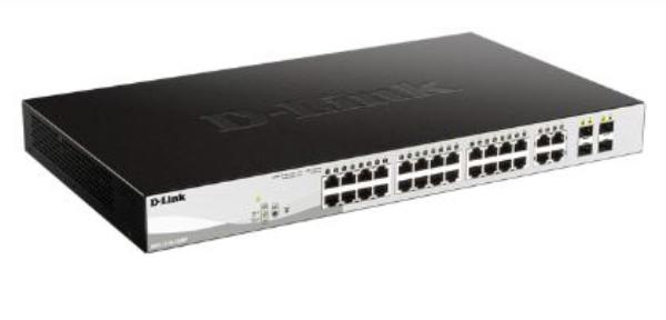 D-Link 28-Port Gigabit Smart Managed PoE Switch with 24 PoE and 4 GbE/SFP Combo Ports
