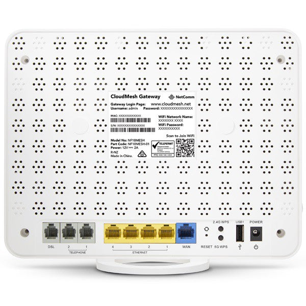 NetComm NF18MESH CloudMesh Wi-Fi 5 VDSL2/ADSL2 Networking Gateway with VoIP - Network - Router - Image 3