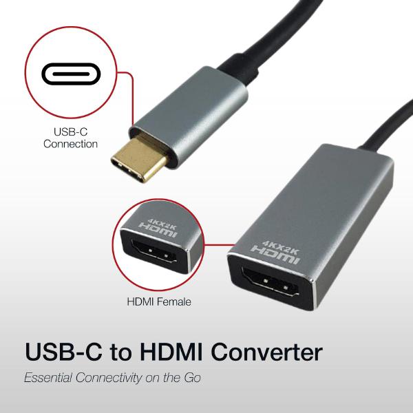 Shintaro USB-C to HDMI 4K Adapter - Connect Your USB-C PC to 4K Monitors, TVs & Projectors - Supp... - Image 3