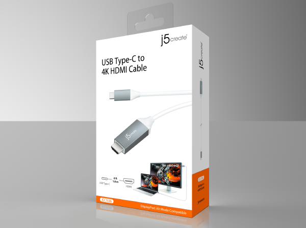 J5create JCC153G USB-C TYPE-C to 4K HDMI 1.9m Cable - USB - Cables - Image 4