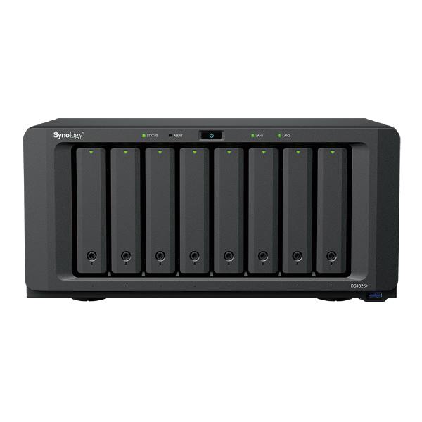 Synology DiskStation DS1825+ 8-Bay 3.5" Diskless 2x 2.5 GbE (Tower), AMD Ryzen Quad Core 2.2GHz,...
