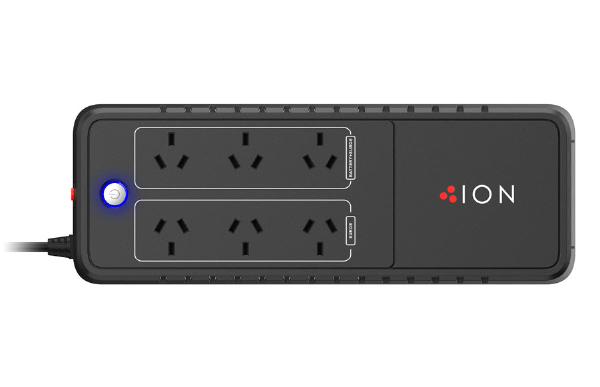 ION F10 850VA Power Board UPS, 6 Outlets, 90mm x 110mm x 309mm, 2 Year Warranty - Image 2
