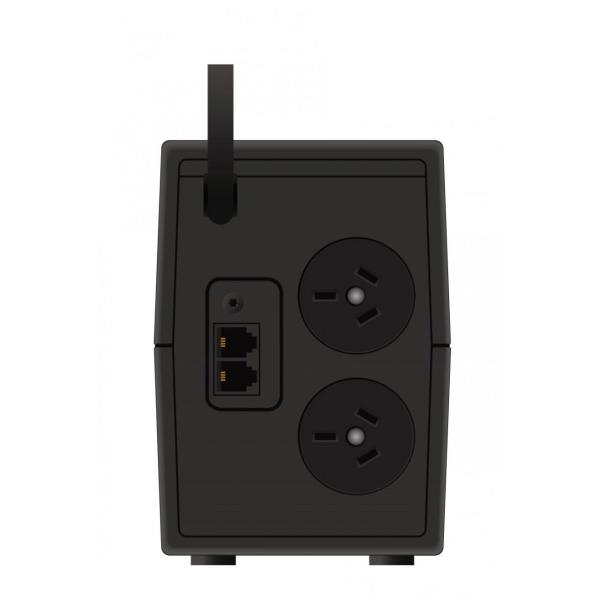 ION F11 650VA Line Interactive Tower UPS, 2x Australian 3Pin Outlets, 143mm x 100mm x 290mm, 3 Year Advanced Replacement Warranty