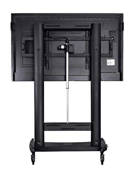 TouchBoard Mobile Height Adjustable Motorised Linear Actuator Lift System. VESA to 1200 x 600mm. Supports panels up to 136kg. Black.