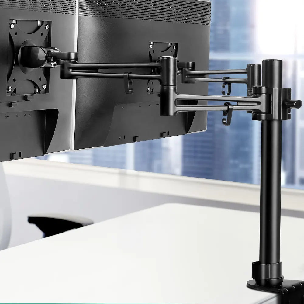 Artiss Monitor Arm Dual Desk Mount Screen Holder Bracket - Image 8