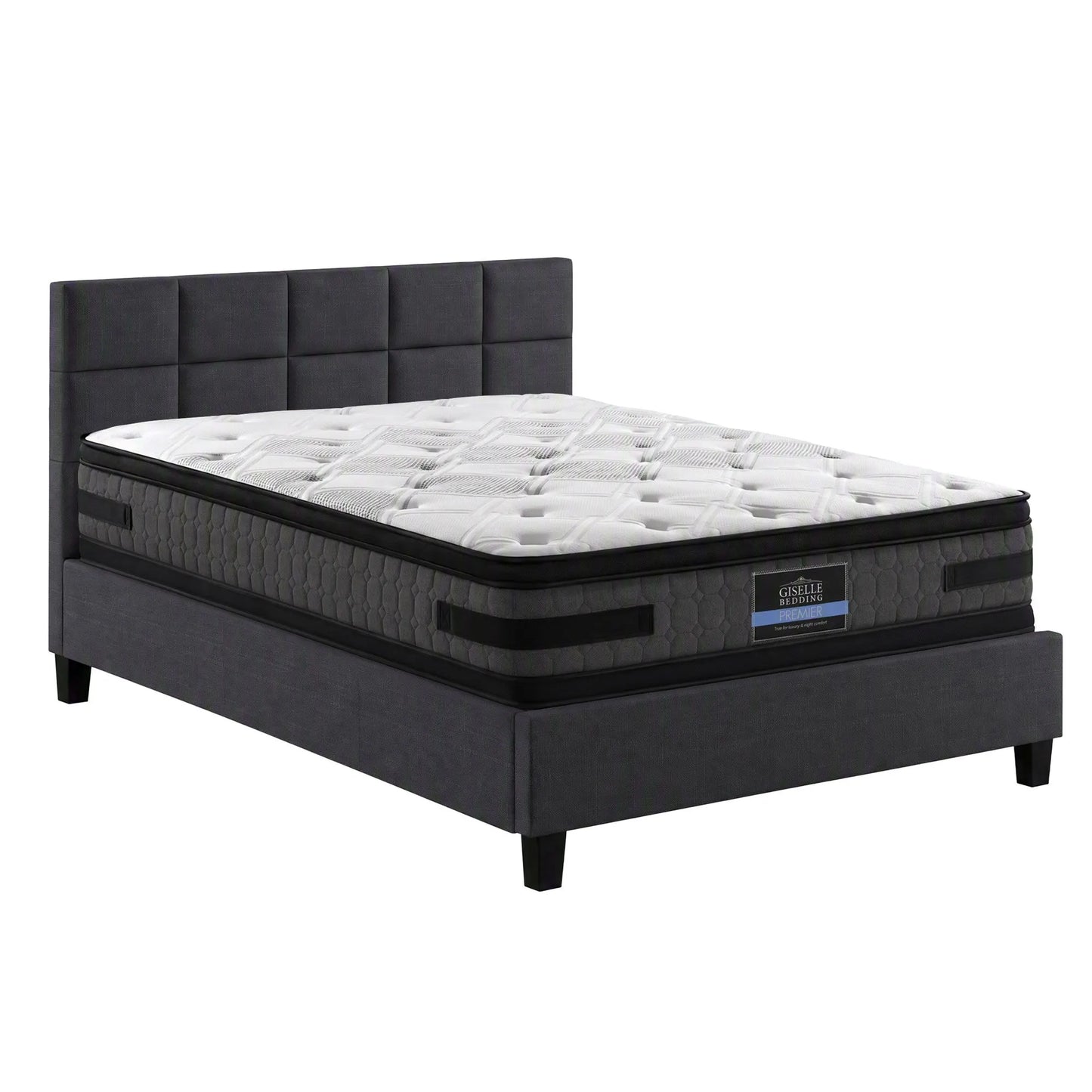 Giselle Mattress & Artiss Queen Bed Frame Bundle, 36cm Double Sided Euro Top Mattress - Image 9