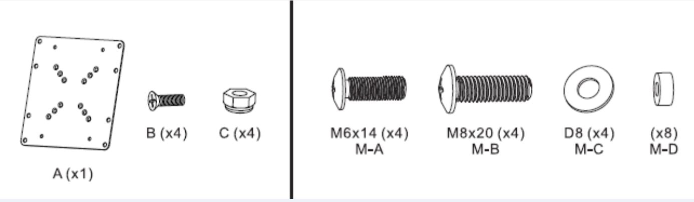 Brateck LCD 200X200 VESA Extension Plate Fit most 23'- 42' LED, LCD, Plasma flat panel TVs , Weig... - Image 2