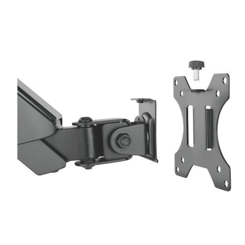 Brateck Single Screen Wall Mounted Gas Spring Monitor Arm,17'-32',Weight Capacity (per screen) 8kg; Matte Black