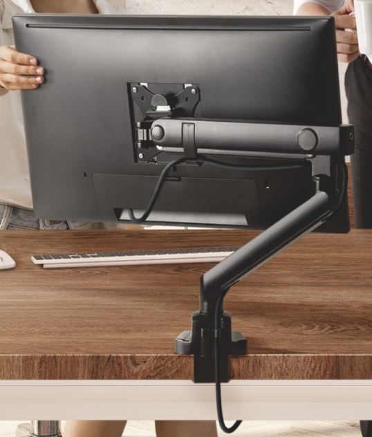 Brateck Single Monitor Aluminium Slim Mechanical Spring Monitor Arm Fit Most 17'-32' Monitor Up t... - Image 4