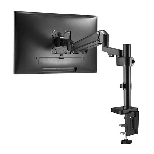 Brateck Single Monitor Heavy-Duty Aluminum Gas Spring Monitor Arm Fit Most 17' - 35' Monitors Up to12kg per screen VESA 75x75/100x100 (LS)