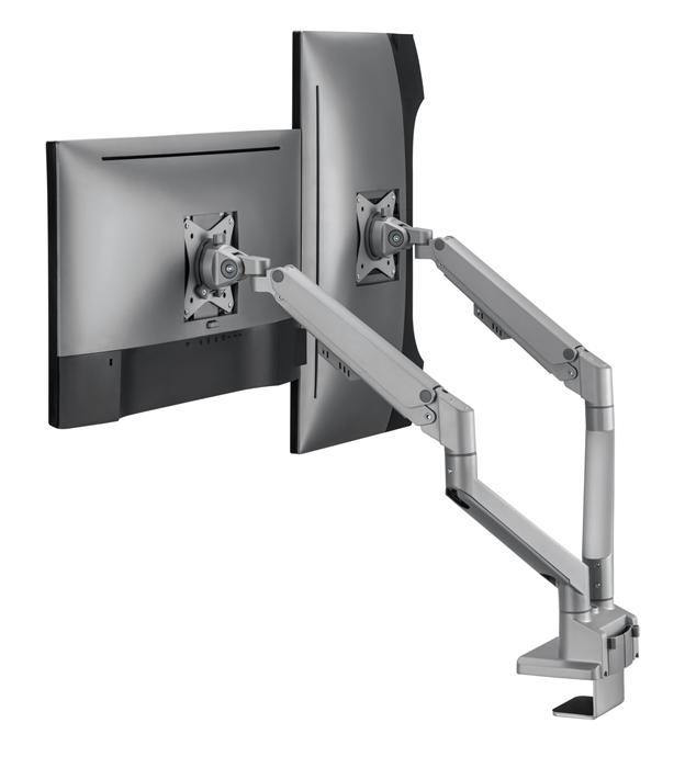 Brateck Dual Monitor Thin Gas Spring Monitor Arm Fit Most 17'-32' Monitors, Up to 9kg per screen... - Image 4