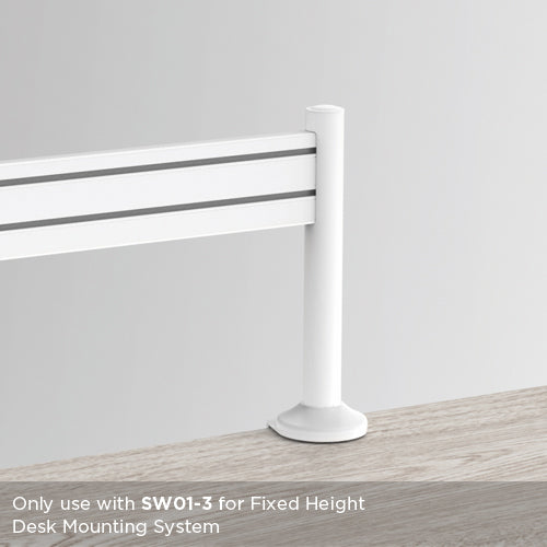 Brateck Slatwall Desk Mounting Pole,Work with Slatwall Panel for Creating Desk-Mounted Slat Wall System( Two poles included) (LS)
