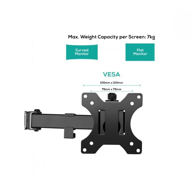 mbeat® activiva Triple-Screen Articulating Monitor Arm Ideal for a seamless triple monitor setup... - Image 3