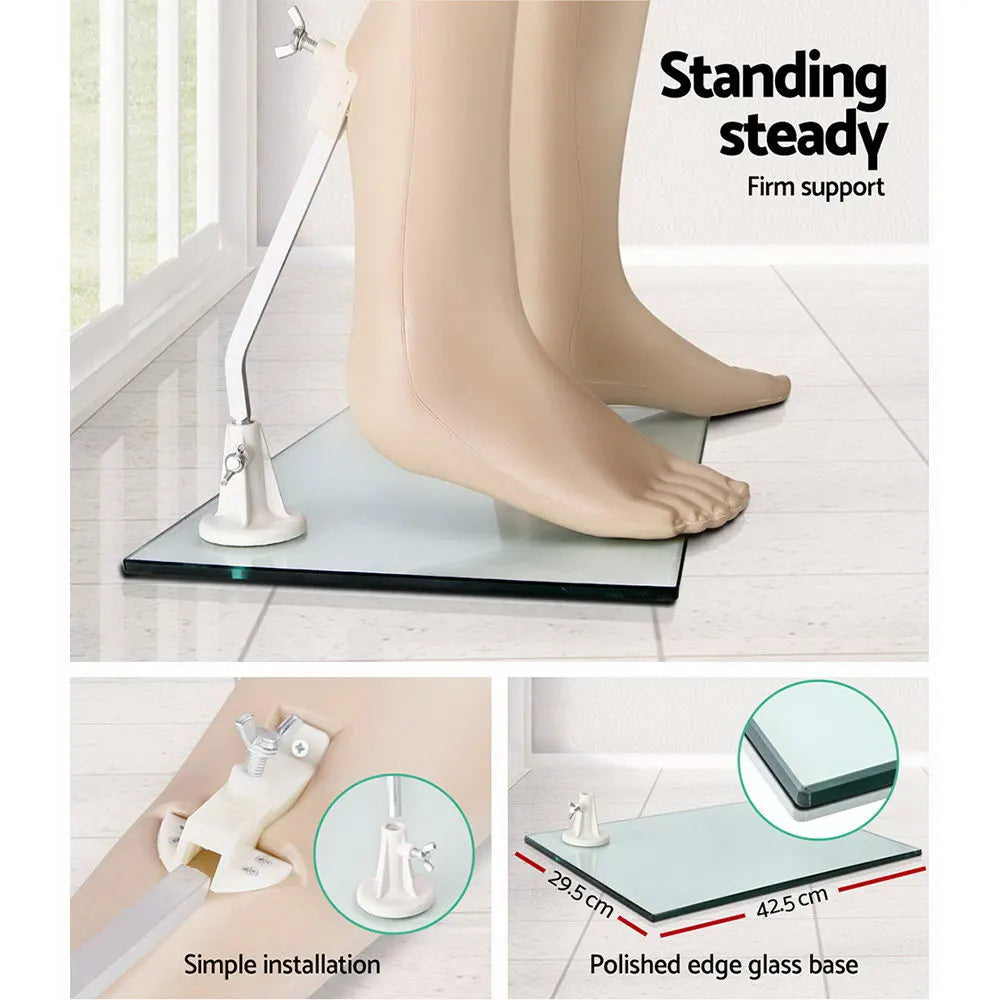 186cm Tall Full Body Male Mannequin - Skin Coloured - Image 6