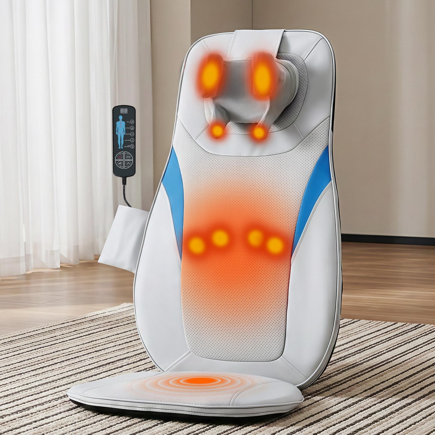 Livemor Full Back Massage Cushion 3D Kneading Heating Massage Seats - Image 9