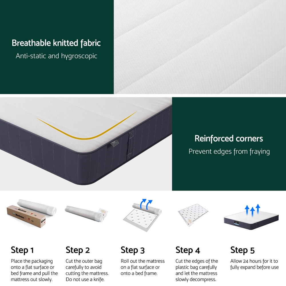 20cm Giselle Mattress King Bed Pocket Spring Mattresses - Image 7