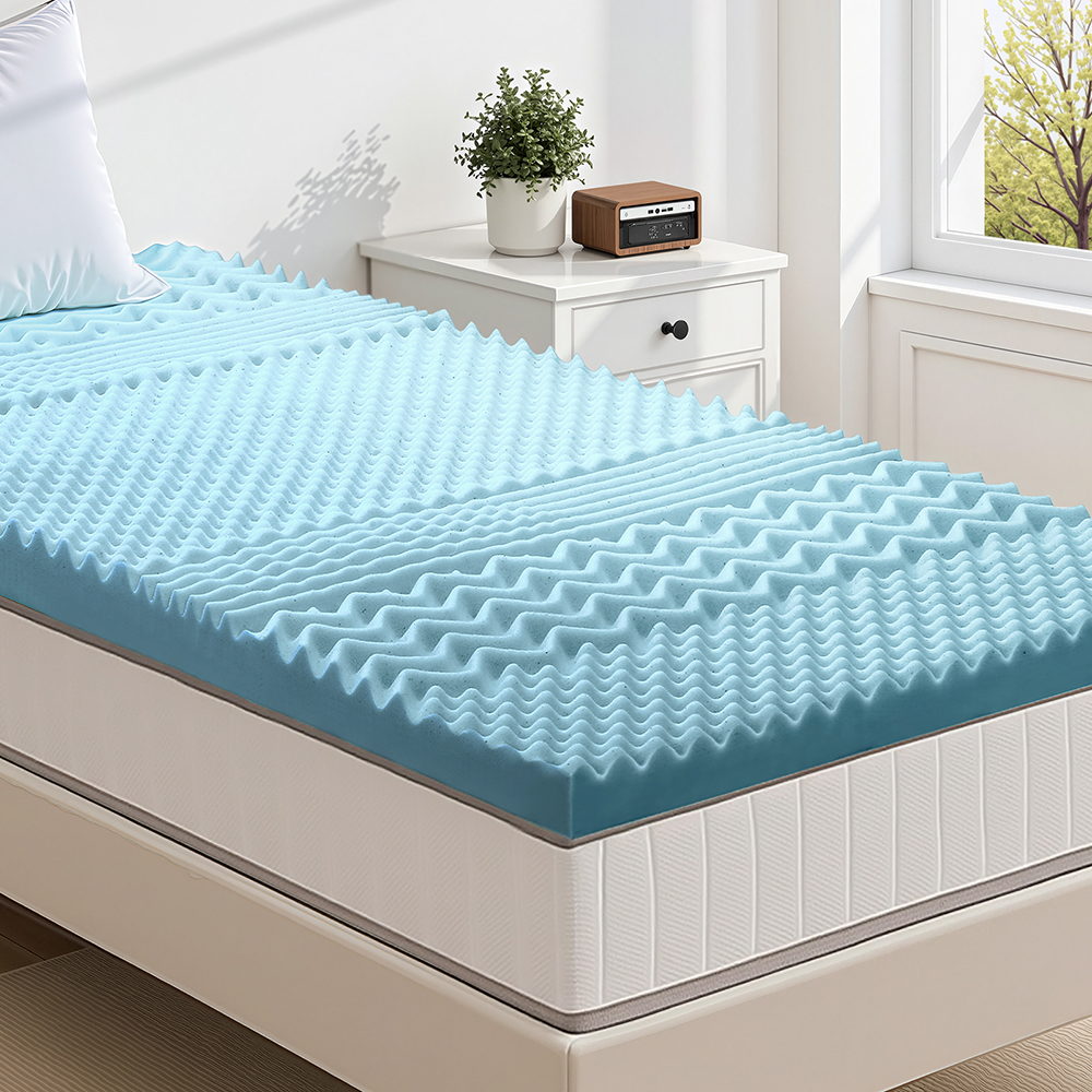 Giselle Bedding 5cm Memory Foam Mattress Topper 7-Zone King Single - Image 7