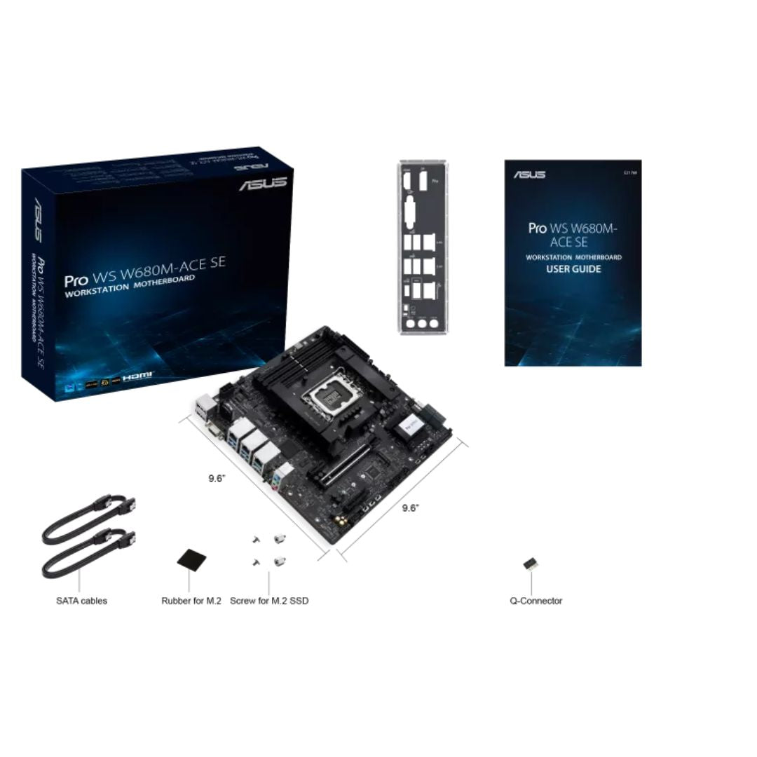 ASUS PRO WS W680M-ACE SE Intel LGA1700 Micro-ATX WorkstationMotherboard, PCIe 5.0 x16, DDR5, Dual... - Image 4