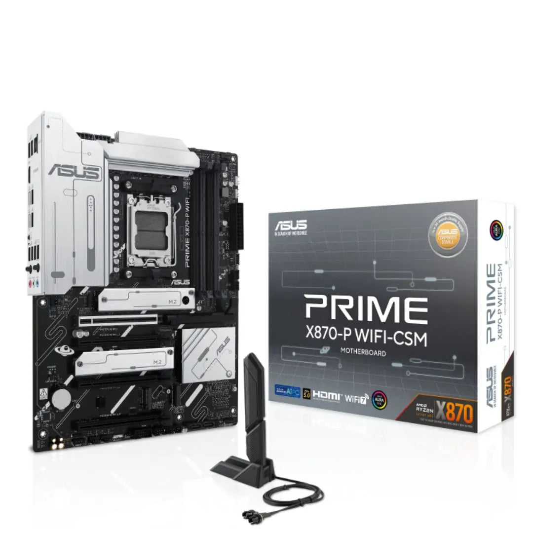 ASUS AMD PRIME X870-P WIFI-CSM (AM5) ATX Motherboard, DDR5 192GB, 1x PCIe 5.0 x16 slot, 4 x M.2 s... - Image 4