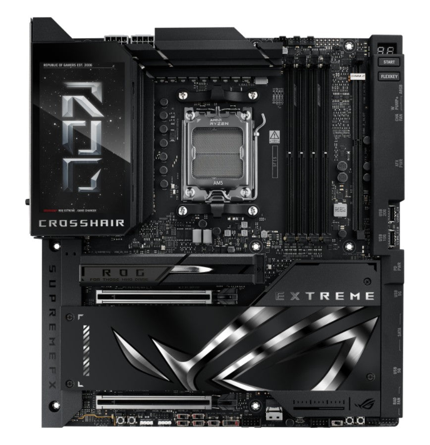 ASUS AMD ROG CROSSHAIR X870E EXTREME (AM5) E-ATX Motherboard, DDR5 256GB, 2 x PCIe 5.0 x16 slots...