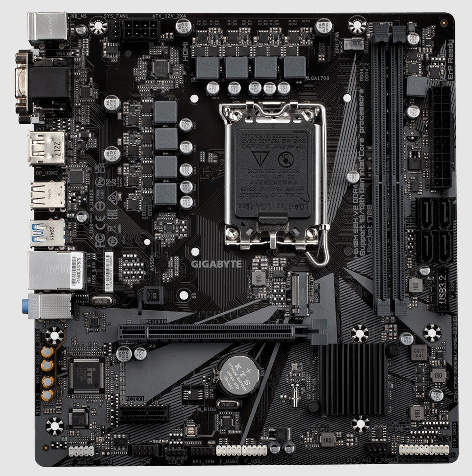 Gigabyte H610M S2H V2 DDR4 Motherboard with 6+1+1 Hybrid Phases Digital VRM Design, PCIe 4.0* Des... - Image 2