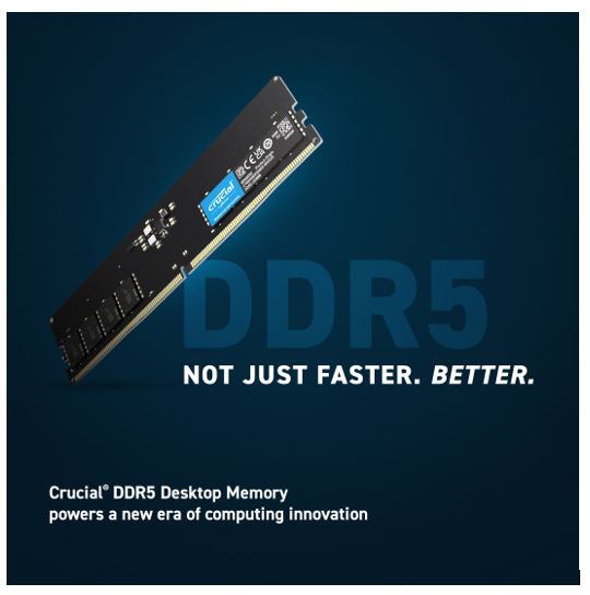 Crucial 8GB (1x8GB) DDR5 UDIMM 4800MHz CL40 Desktop PC Memory