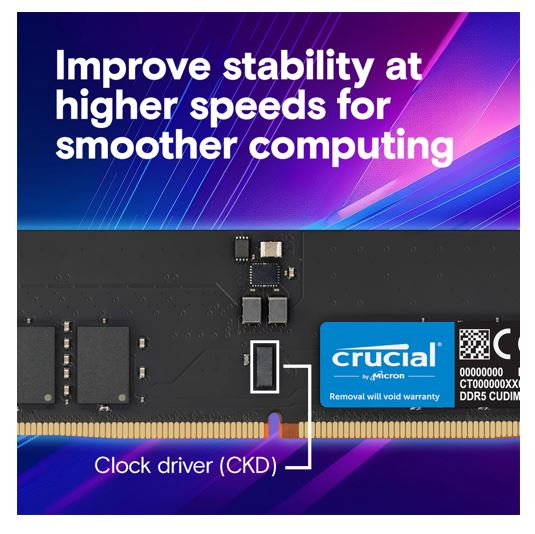 Crucial 128GB (2x64GB) DDR5 CUDIMM 6400MHZ CL52 Desktop PC Memory for Intel Core Ultra Processors... - Image 4