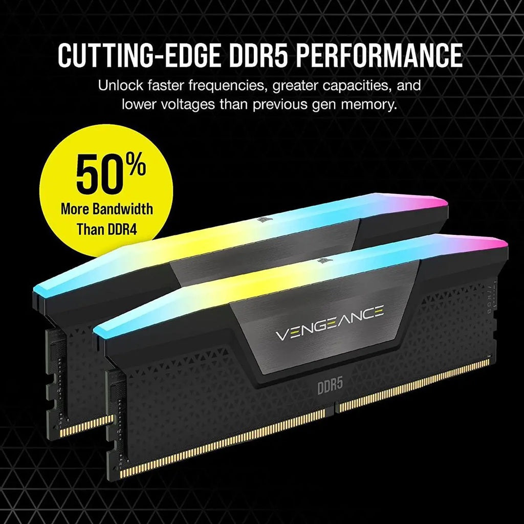 CORSAIR Vengeance RGB 32GB (2 x 16GB) 288-Pin PC RAM DDR5 6000 (PC5 48000) Desktop Memory - Image 3