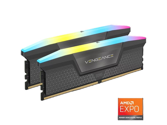 Corsair VENGEANCE® RGB 64GB (2 x 32GB) 288-Pin PC RAM DDR5 6000 (PC5 48000) Desktop Memory - Image 2