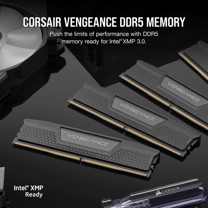 Corsair VENGEANCE® 64GB (2x32GB) DDR5 DRAM 6400MT/s CL42 Intel XMP Memory Kit - Black - Image 3