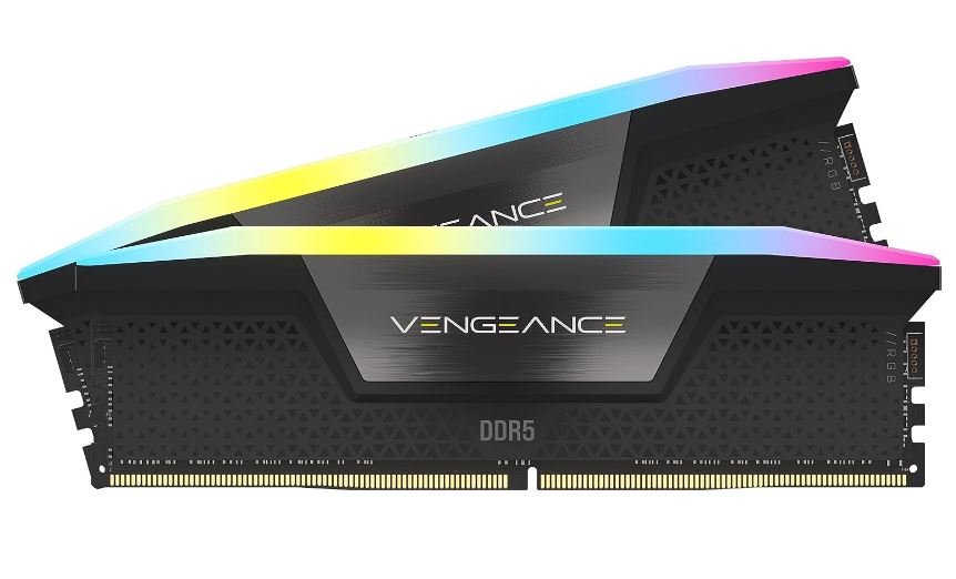 Corsair Vengeance RGB 32GB (2x16GB) DDR5 UDIMM 5200MHz C40 1.25V Desktop Gaming Memory Black - Image 3
