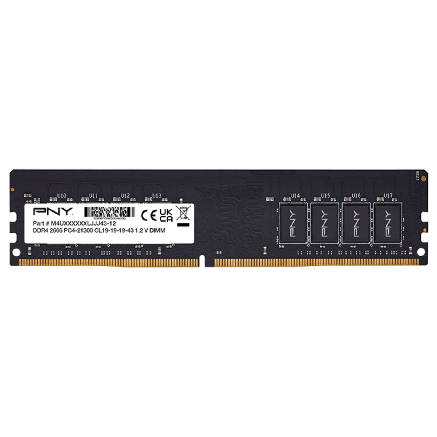 PNY 16GB (1x16GB) DDR4 UDIMM 2666Mhz CL19 Desktop PC Memory - Image 2