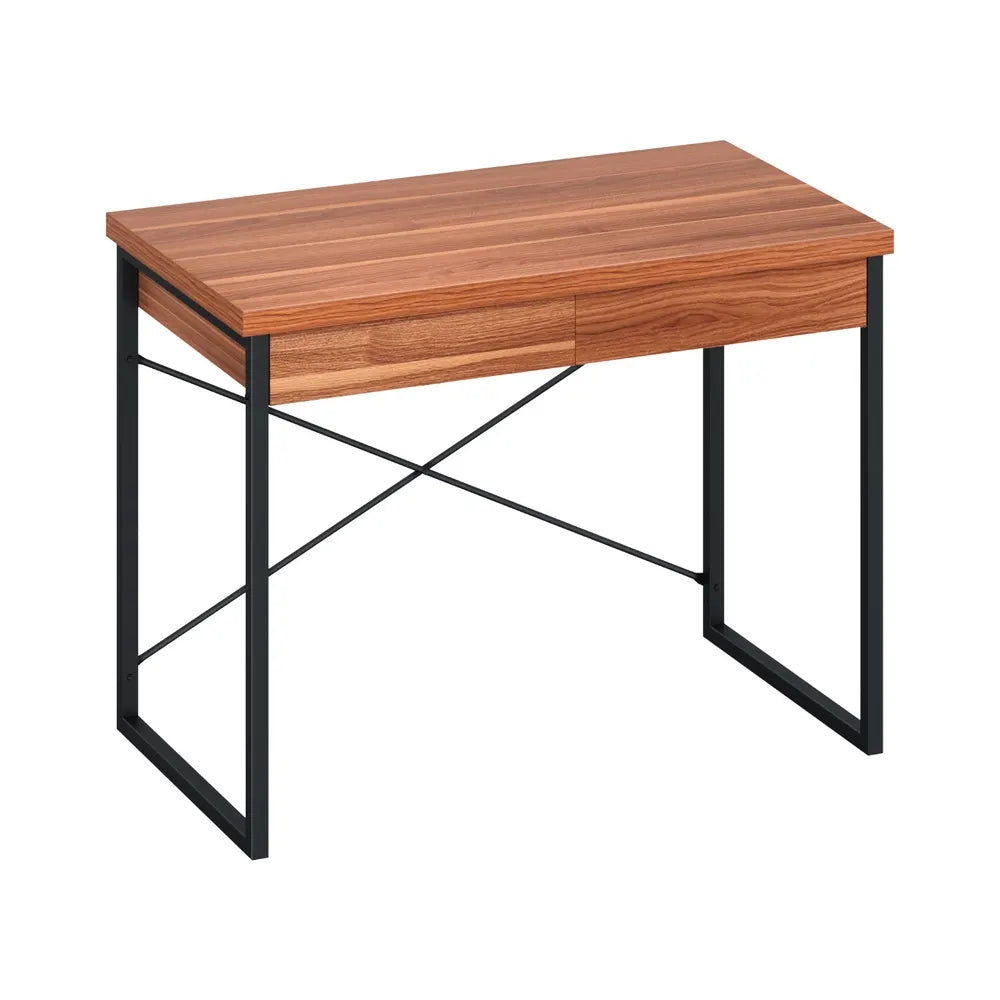 Artiss Computer Desk Drawer Storage Walnut 100CM - Image 8