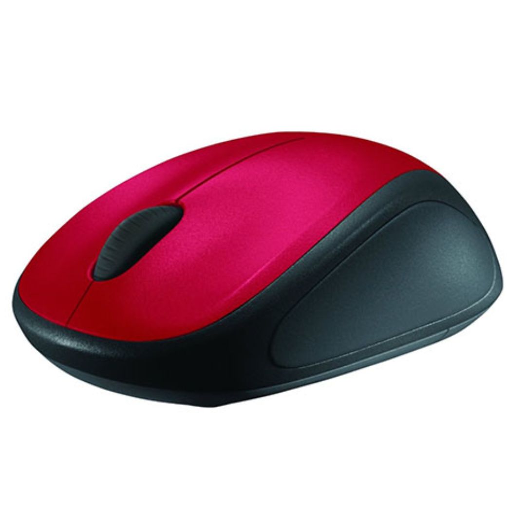 Logitech M235 Wireless Mouse Red Contoured design Glossy Comfort Grip Advanced Optical Tracking 1... - Image 4