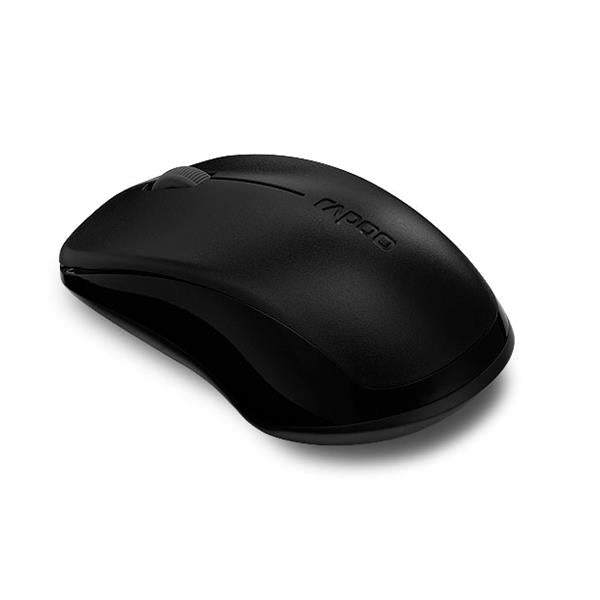 RAPOO 1620 2.4G Wireless up to 10 Meters and 360 degrees coverage Mouse Black, 1000 DPI, Long Battery. Retail Pack