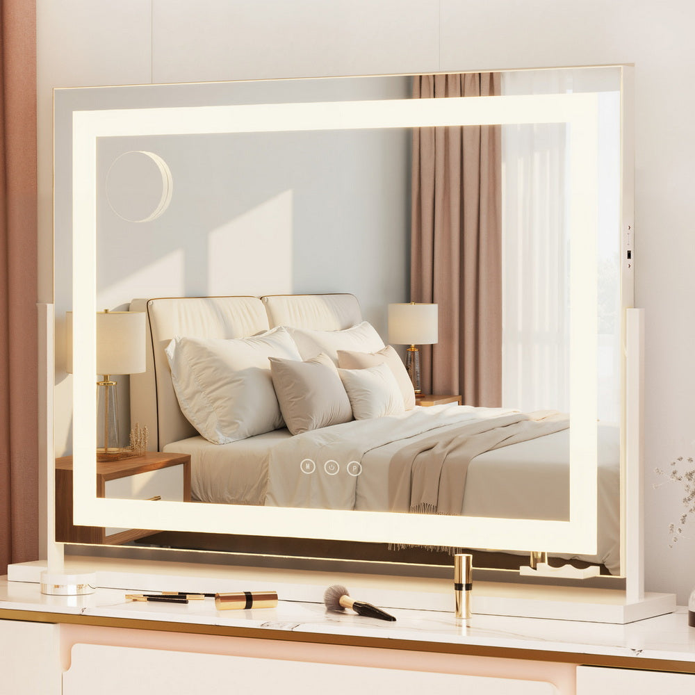 Embellir Makeup Mirror 80x58cm 360~ Rotatable Vanity Mirror with Lights Bright Light Strip Adjustable - Image 7