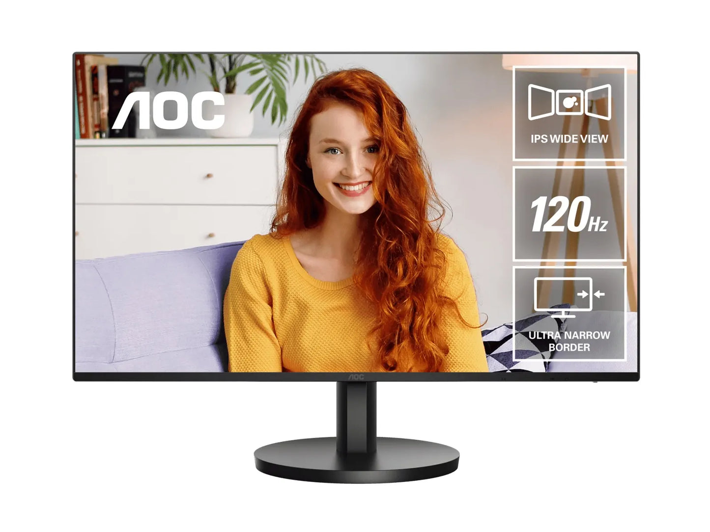 AOC 23.8' IPS 1ms 120hz, Ultra Slim, Speakers, Flicker Free, FHD 1920×1080@100Hz – HDMI, 1920×108...