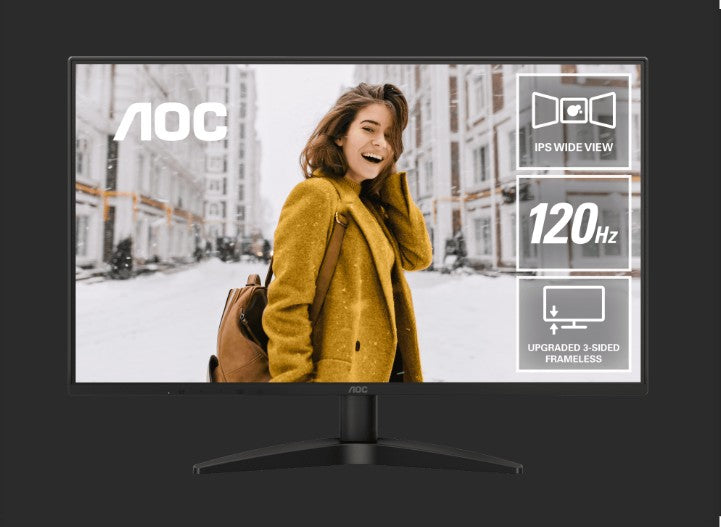 AOC 27' 120Hz IPS 1920 × 1080 (FHD), 300 cd/m2, VGA × 1, HDMI 1.4 × 1 1ms Adaptive Sync, Office...