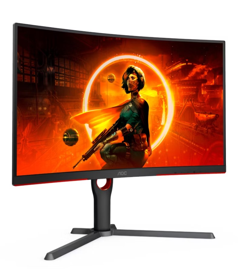 AOC 31.5' QHD Curved Monitor (CQ32G4E) – 180Hz VA, 0.5ms MPRT, 1500R curve, 121% sRGB, DP 1.4, HD...