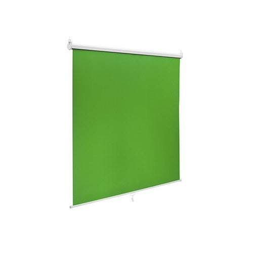 Brateck 92'' Wall-Mounted Green Screen Backdrop Viewing Size(WxH):150×180cm, Wrinkle-Resistant Green Screen, Interval Auto-Lock Mechanism (LS)