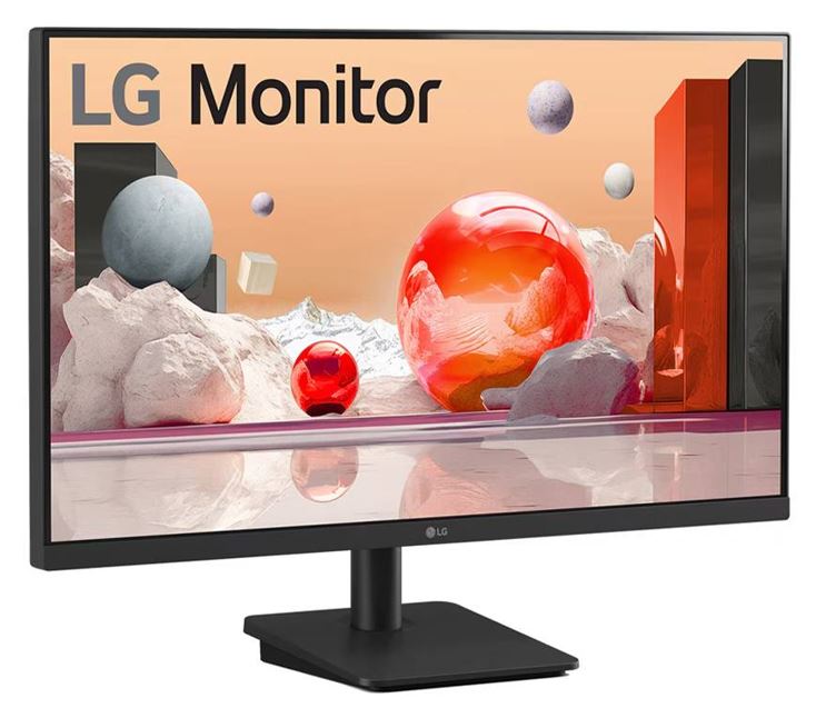 LG 27' IPS FHD 5ms Monitor 100Hz AMD FreeSync 1920x1080 16:9 Tilt Adjustment D-Sub HDMI Reader Mode Black Stabiliser Slim Bezel 3yrs (LS)