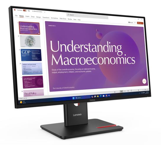 LENOVO ThinkVision T24D-40 23.8'/24' 120Hz FHD IPS Monitor USB-C Dock 100W DP Height Adjust Tilt... - Image 2