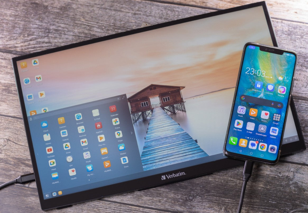 Verbatim 15.6' IPS USB-C Touch Full HD 1920 x 1080, 10 Point Touch, - Tilt, Speaker, Earphone, VE...