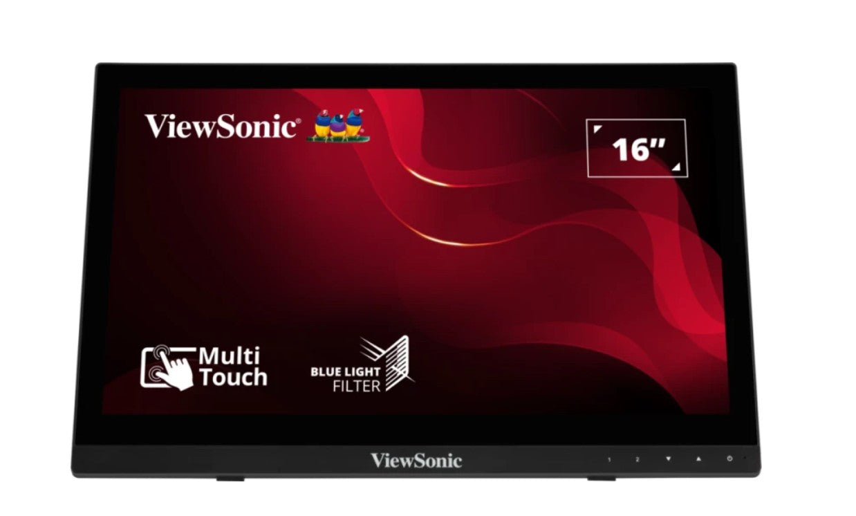 ViewSonic TD1630-3 16' 10 Point Projected Capactitive Touch, HDMI and VGA, Dual Speakers, Durable...