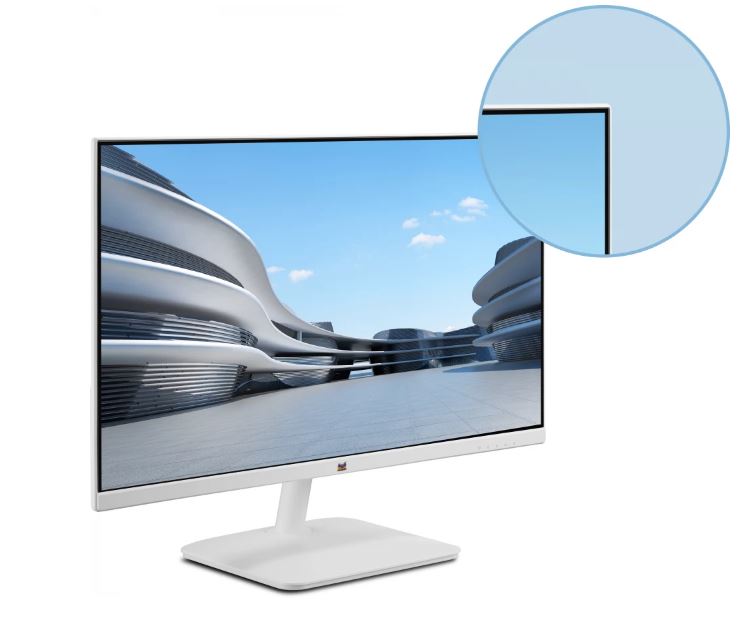 ViewSonic 24' Office Ultra Thin SuperClear IPS, 4ms 100hz, FHD, HDMI, VGA, 3.5 Audio, Multi-View, Eye Care, VESA 75m, Slim, 2432-H-W White Monitor (LS