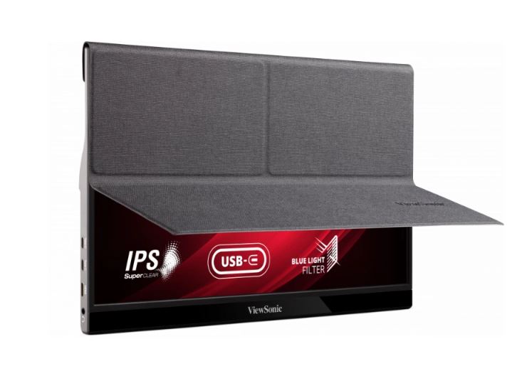 ViewSonic 16' VG1655 2x Type-C, IPS FHD, 3.5mm Audio, mHDMI x 1, Busines, Durable Laptop Desktop Extension, 2x speaker 1KG Ultra Portable Monitor. Mac