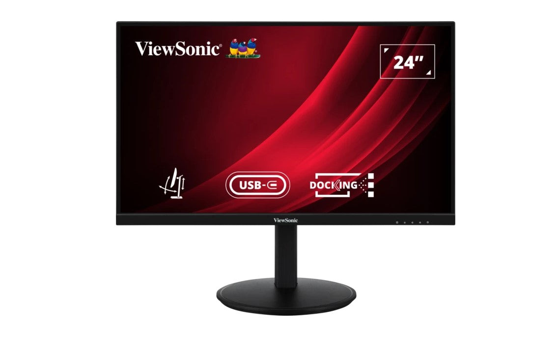 ViewSonic 24' Full HD Ergonomic Docking Monitor with USB-C 65w, USB 3.2 Hub, 100hz, HDMI, DP, Erg...